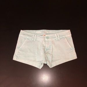 Mossimo mint green low rise shorts size 0
